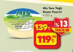 Mis Tam Yağlı Kaşar Peyniri 500 g image
