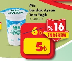 Mis Bardak Ayran Tam Yağlı 200 ml image