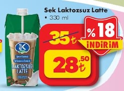 Sek Laktozsuz Latte 330 ml image