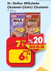 Dr. Oetker Milkshake Çikolatalı Çilekli/Çikolatalı 24 g image