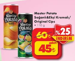 Master Potato Soğanlı&Ekşi Kremalı/Original Cips 110 g image
