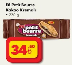 Eti Petit Beurre Kakao Kremalı 270 g image