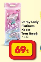 Derby Lady Platinum Kadın Tıraş Bıçağı 4'lü image