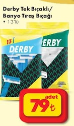 Derby Tek Bıçaklı/Banyo Tıraş Bıçağı 13'lü image