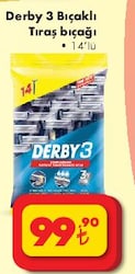 Derby 3 Bıçaklı Tıraş Bıçağı 4'lü image