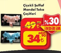 Çiçekli Şeffaf Mandal Toka Çeşitleri image