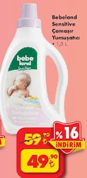 Bebeland Sensitive Çamaşır Yumuşatıcısı 1.5 I image