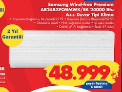Samsung AR24BXFCMMWK/SK Wind-Free Premium 24000 BTU A++ Duvar Tipi Klima image