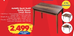 Açılabilir Borol Renkli Mutfak Masası/Yemek Masası image