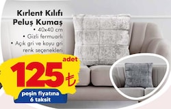 Kırlent Kılıfı Peluş Kumaş 40x40 cm image