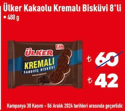 Ülker Kakaolu Kremalı Bisküvi 8'li 488 g image