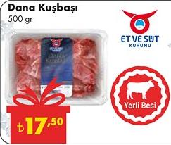 Et ve Süt Kurumu Dana Kuşbaşı 500 gr image