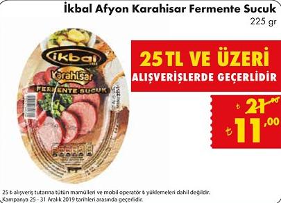 İkbal Afton Karahisar Fermente Sucuk 225 gr image