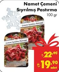 Namet Çemeni Sıyrılmış Pastırma 100 gr image