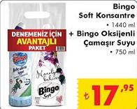 Bingo Soft Konsantre 1440 ml + Bingo Oksijenli Çamaşır Suyu 750 ml image