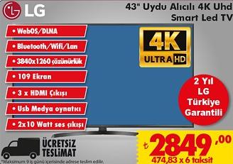 Lg 43 inç Uydu Alıcılı 4K Uhd Smart Tv image