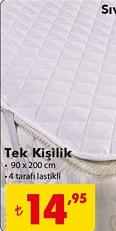 Sıvı Geçirmez Alez Tek Kişilik 90 x 200 cm image