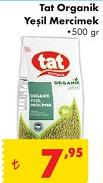 Tat Organik Yeşil Mercimek 500 gr image