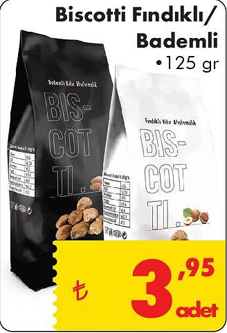 Biscotti Fındıklı/Bademli 125 gr image
