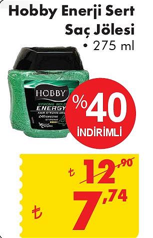 Hobby Enerji Sert Saç Jolesi 175 ml image