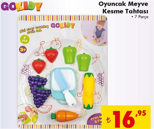 Gokidy Oyuncak Meyve Kesme Tahtası 7 Parça image