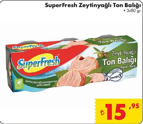 SuperFresh Zeytinyağlı Ton Balığı 3x80 gr image