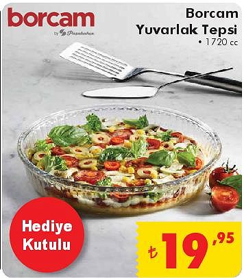 Paşabahçe Borcam Yuvarlak Tepsi 1720 cc+Hediye Kutulu image