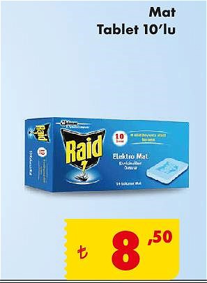 Raid Mat Tablet 10'lu image