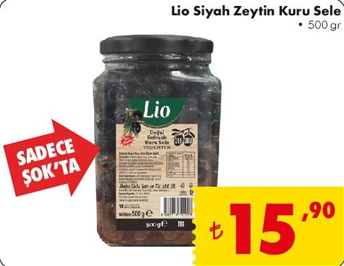 Lio Siyah Zeytin Kuru Sele 500 gr image