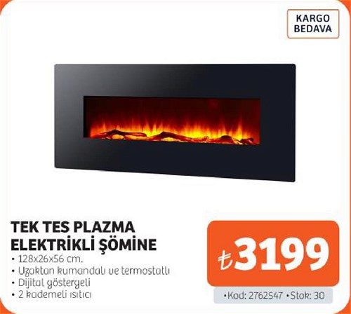 Tek Tes Plazma Elektrikli Şömine image