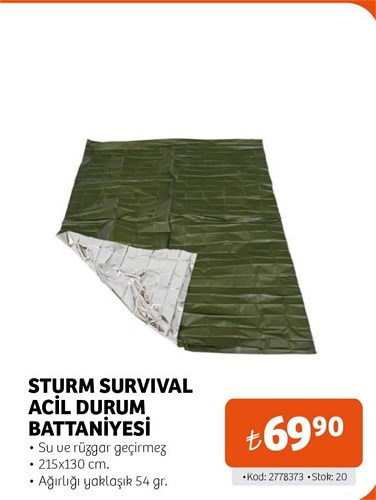 Sturm Survival Acil Durum Battaniyesi image