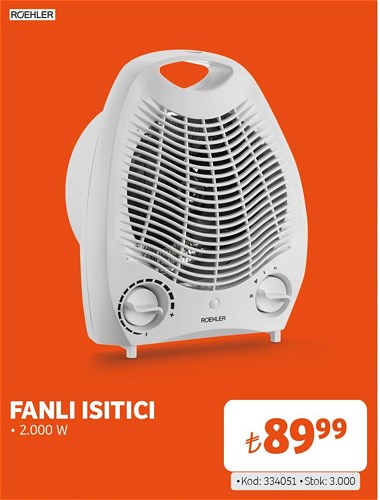 Roehler Fanlı Isıtıcı 2000 W image