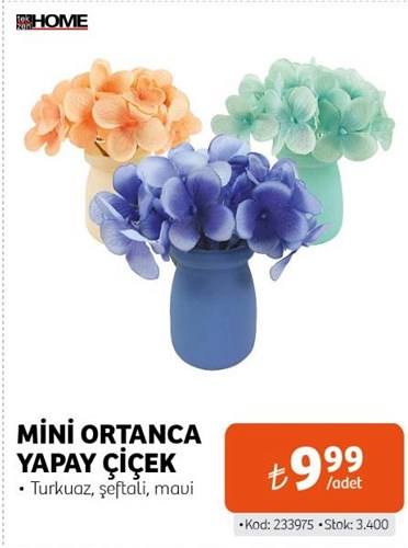 Tekzen Home Mini Ortanca Yapay Çiçek image