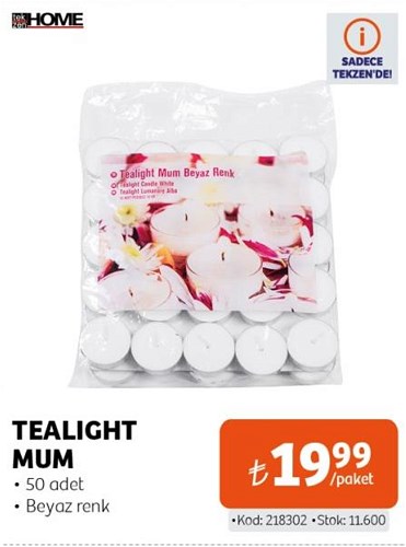 Tekzen Home Telight Mum 50 Adet image