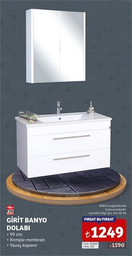 Fym Girit Banyo Dolabı 90 cm image