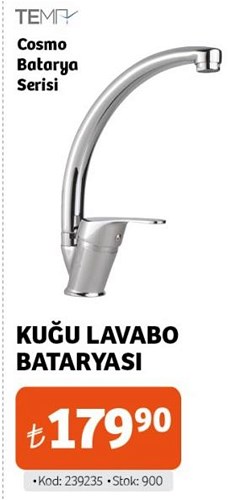 Tema Cosmo Kuğu Lavabo Bataryası image