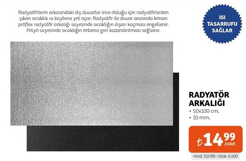 Radyatör Arkalığı 50x100 cm image