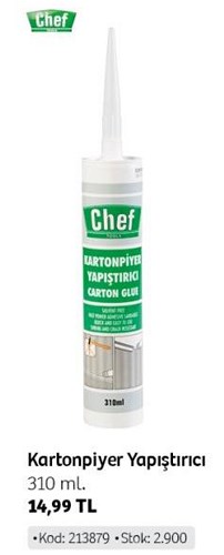 Chef Kartonpiyer Yapıştırıcı 310 ml image