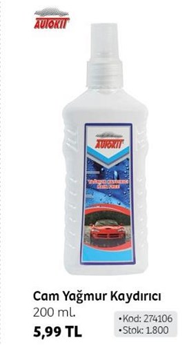 Autokit Cam Yağmur Kaydırıcı 200 ml image