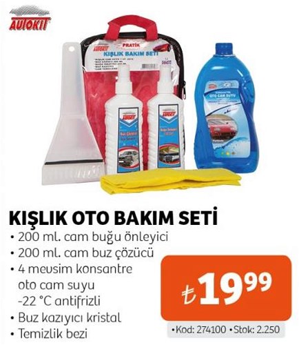 Autokit Kışlık Oto Bakım Seti  image