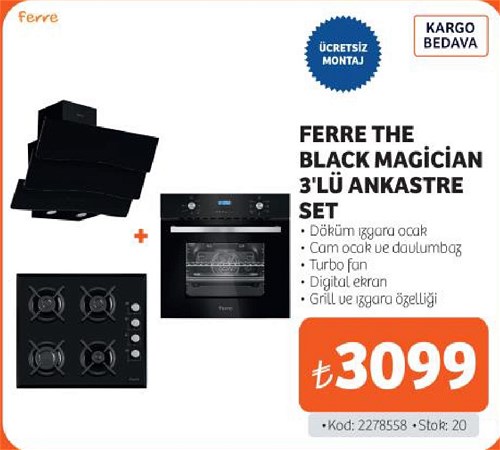Ferre The Black Magician 3'lü Ankastre Set image