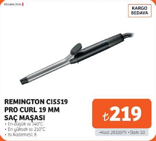Remington CI5519 Pro Curl 19 mm Saç Maşası image