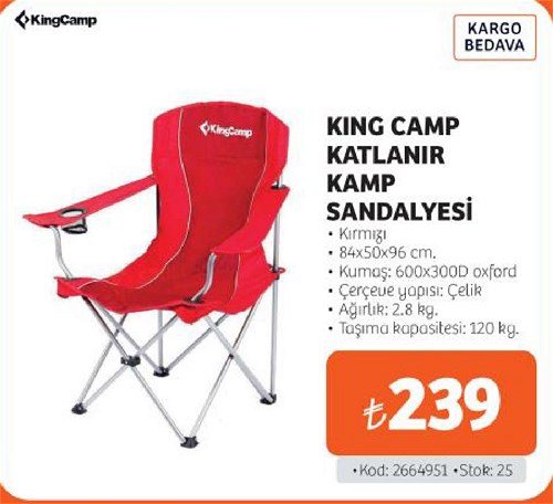 King Camp Katlanır Kamp sandalyesi image