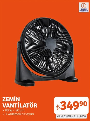 Zemin Vantilatör 90 W image