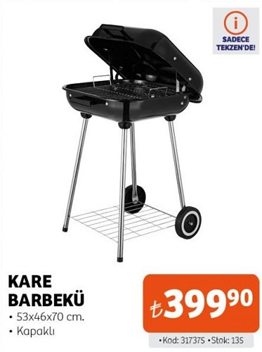 Kare Barbekü 53x46x70 cm image