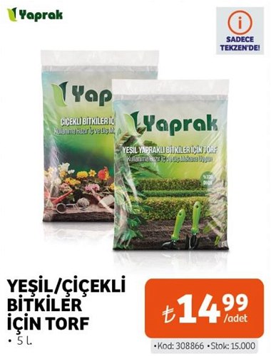 Yaprak Yeşil/Çiçekli Bitkiler için Torf 5 l image