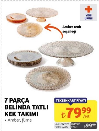 7 Parça Belinda Tatlı Kek Takımı image