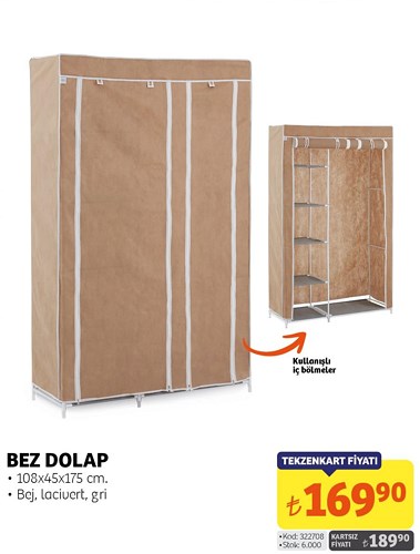 Bez Dolap 108x45x175 cm image