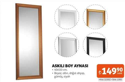 Askılı Boy Aynası 40x110 cm image