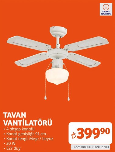 Tavan Vantilatörü 50 W image